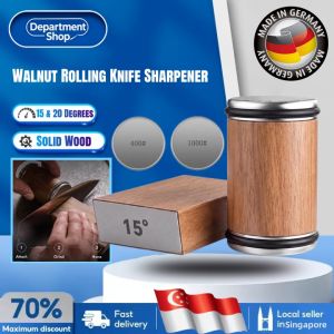 The Innovative Knife Sharpener - Multi-Angle Premium Rolling Knife Sharpener (Walnut) Gift box packaging