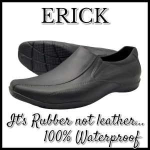 Duralite Erick Mens Lightweight and Waterproof non-slip square-toe rubber duty shoes (Black and White)