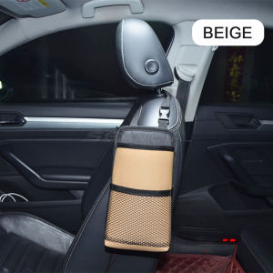 Car Seat Side Water Cup Storage Bag Leather Auto Seat for Hanging Tissue Water Cup Bag Holder Paper Drawer Car Accessories