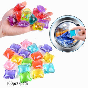100pcs/1Pack  Laundry Gel Beads Magic Washing Cleaner Lasting Fragrance Liquid Condensate Bead Lasting Fragrance Perfume