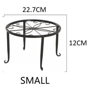 JCLSGP Metal Stand Floor Flower Pot Rack Decorative Pot Garden Container Round Supports Rack