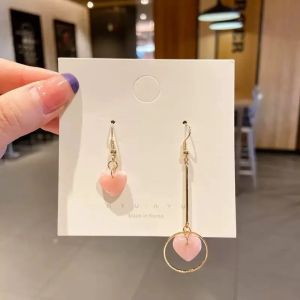 Anting Hati💕不对称爱心耳环 Asymmetric Heart Earrings 韩系轻奢甜美小众设计时尚百搭 Korean Style Fashion Jewelry Women