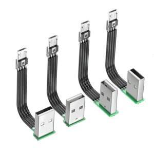 90 Degree Right Angle USB to USB 5Pin Data Cable Charging Cord for Tablet Phones Charging and Syncing In Tight Space