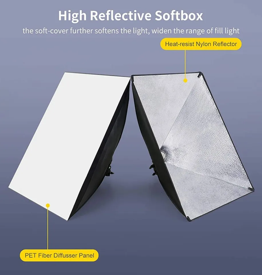 Photography Softbox Lighting Kits 50x70CM Professional Continuous