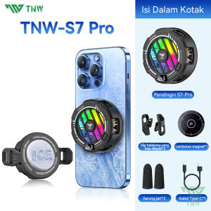 TNW S7Pro Fan Cooler Cooling HP Radiator Pendingin Magnetic Dengan Penjepit RGB Light Fancooler Phone Cooler Live Streaming/Gaming