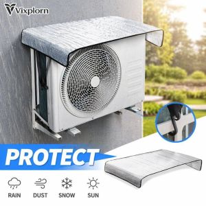 Aircon Cover Outdoor Unit Protector Waterproof Dustproof Weather Shield Home Cleaning Storage