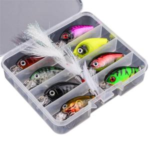 8pcs Fishing Baits Crankbait Wobbler Topwaters Artificial Hard Baits Topwaters Artificial Wobbler Swimbaits Enduring
