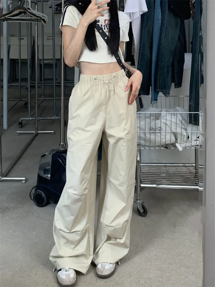 y2k Cargo pants for girls women Korean style summer high waist