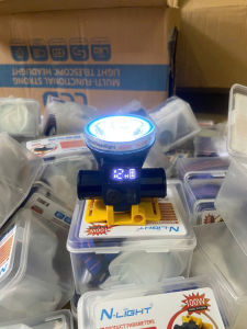 Đèn Pin Đội Đầu XJ500-(MẪU MỚI NHẤT 2025) Pin Dùng Cực Trâu Led Laser Siêu Sáng Tích Hợp Báo Hiển Thị Thời Gian Sáng