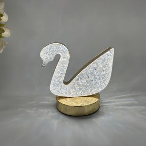 SXH Bedside table lamp light luxury and high-end feel Rechargeable and plug-in Bedroom night light crystal decorative ambient light