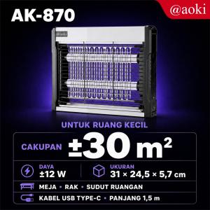 AOKI Insect Killer Mosquito Killer Perangkap Nyamuk Lalat Bug Zapper Lampu UV 22/30 Watt