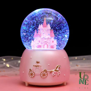 UoneHome พร้อมส่ง ♥ H027 ของขวัญวันเกิด/วาเลนไทน์ กล่องดนตรีลูกแก้วปราสาท ลูกบอลคริสตัล ตกแต่งบ้าน รับห่อของขวัญ+การ์ด 🏡💖