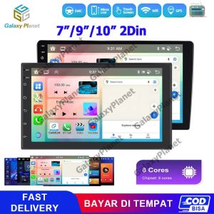 (Dikirim Dari Jakarta) Android 9 Inch 2 Din Head Unit Tape Mobil Bluetooth Mirrorlink DHD Bluetooth GPS Mirrorlink Voice Command