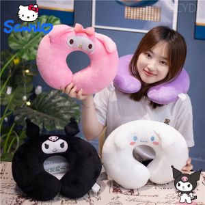 Bantal Mobil Sanrio Kawaii Mymelody Kuromi Cinnamoroll U Bantal Kartun Pesawat Travel Sandaran Kepala Bantal Leher Mobil