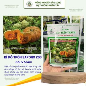 Hạt Giống Bí Đỏ Trái Tròn Nhỏ Lai F1 SAPARO 268 Gói 150 Hạt – Trái Đẹp Cây Khỏe Sai Trái Năng Suất Tốt