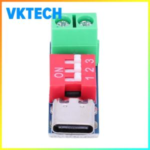 Vktech บอร์ดทดสอบการจ่ายกำลังไฟฟ้า100W PD โมดูลชาร์จเร็วสำหรับการวินิจฉัยวงจร