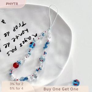 【จัดส่งภายใน 2-3 วัน】 สายคล้องโทรศัพท์มือถือสวยงาม Y2K มีโซ่ร้อยลูกปัดสายคล้องโทรศัพท์ป้องกันการสูญหายจี้พวงกุญแจ