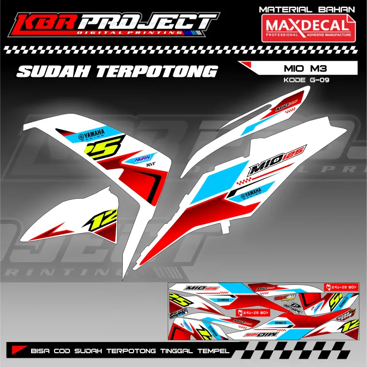 [COD] Stiker MIO M3 striping MIO M3motor YAMAHA motor sticker variasi ...