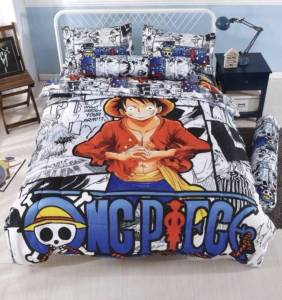 (15ลาย) ชุดเครื่องนอน  6 ฟุต / 5ฟุต / 3.5ฟุต ลายวันพีช ลูฟี่  ชุดผ้าปูทีนอน + ผ้านวม ปลอกหมอน ครบชุด 6 ชิ้น เก็บเงินปลายทาง ลายการ์ตูน ส่งเคอรี