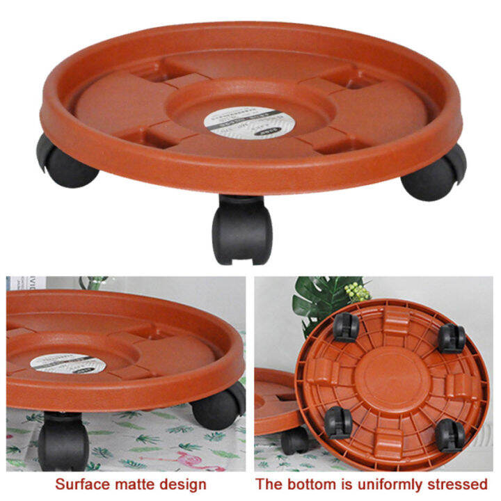 Indoor and Outdoor Balcony Gardening Tools Heavy Rolling Pot Stand with ...