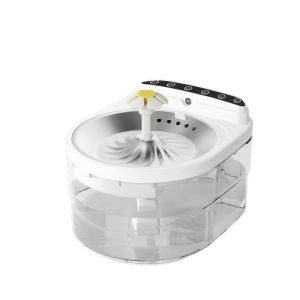 ER52858 3L Wireless Cat Water Fountain Large Capacity Stainless Steel Tray Cat Drinker Bowl Durable Motion Sensor Pet Water Dispenser for Cat Dog