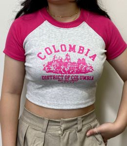 Lotus Clothing Hera Top - Crop Top Two Tone Shortsleeve Basic - Fashion Korea Kekinian Lengan Pendek