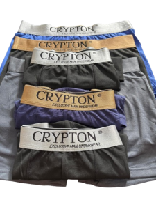 1 Pcs Boxer Crypton Pria Dewasa Dan Remaja Bahan Katun Premium Karet Pinggang Gold Silver Elegan Bahan Melar Elastis