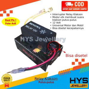 [COD] Modul Relay Klakson Putus-Putus 12 Volt - Interrupter Variasi Universal Mobil dan Motor Bisa Setel