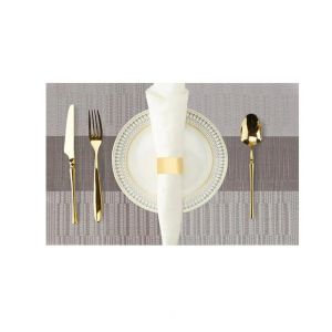 FFBH PVC Placemats Heat Resistant Table Mats for Dining Table Simple Waterproof Washable Mats for Kitchen Tableware Y5R7K