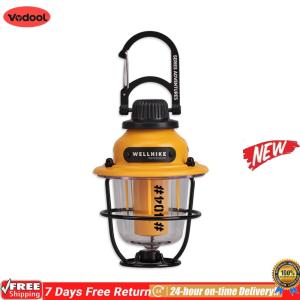[VODF] LED Outdoor Vintage Camping Light Stepless Dimming Emergency Tent Light Type-C Rechargeable IPX4 Waterproof for Outdoor Garden Street Path Lawn