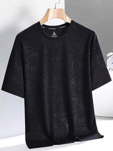 冰丝短袖t恤男士夏季薄款网眼透气潮牌宽松运动速干半袖体恤上衣