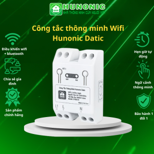 Công Tắc Điều Khiển Từ Xa Hunonic Mini Wifi Thông Minh Bật Tắt Từ Xa Trên Điện Thoại Ra Lệnh Giọng Nói