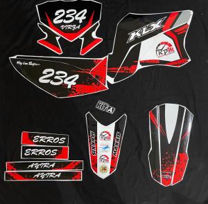 Sticker Decal klx 150 s variasi aksesoris modifikasi 150 old HITAM ABU LIS MERAH SIMPLE D-A1-417 A1-462 A1-475