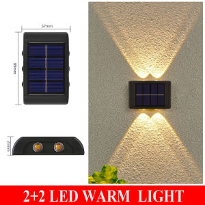 Solar IP66 wall light Power saving lightning proof and waterproof solar Lamp wall light 8LED outdoor garden lawn spotlights fence solar lights