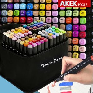 Touch Art Marker Pen Painting Childrens Painting Pen Art Supplies Marker Pen Set Colored Pen Set 24/30/60/80 Colors