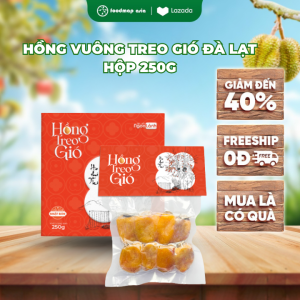 Hồng Vuông - Hồng treo gió Đà Lạt - Đặc Sản Ngon Lành - Túi (7-14 Trái)