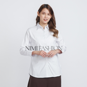 KEMEJA PUTIH POLOS WANITA / BAJU KANTOR FORMAL KERJA JUMBO / KEMEJA PUTIH PANJANG COTTON STRETCH