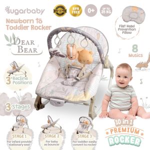 Sugar Baby 10in1 Premium Rocker / Ayunan Bayi / Bouncer Bayi