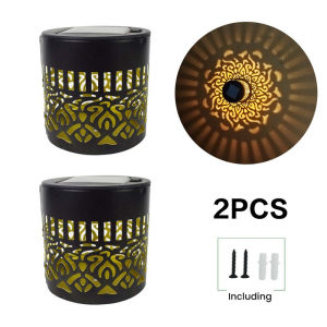Solar Wall Light Motion Sensor Waterproof Mandala Design Metal Outdoor Landscape Patio Fence Garden Decor