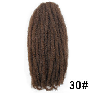18Inch Synthetic Dreadlocks Marley Crochet Braids Nu Locs Afro Curls Hair Extension for Women Black Brown