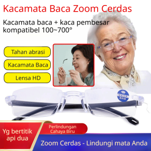 Kacamata baca zoom otomatis/kacamata hiperopia anti radiasi modis/kacamata baca anti cahaya biru HD/kacamata baca zoom ringan serbaguna Kacamata baca anti cahaya biru HD