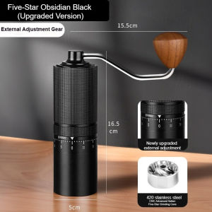 SG External Adjustable Steel Core Hand-Cranked Coffee Grinder Portable 135 Gear HandPreferredCoffee Burr Grinder