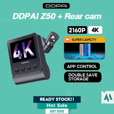 DDPAI Z50 Dash Cam 4K 2160p HD Dual Camera GPS 24 Hours Parking Monitor 140° Dashcam With Rear Camer