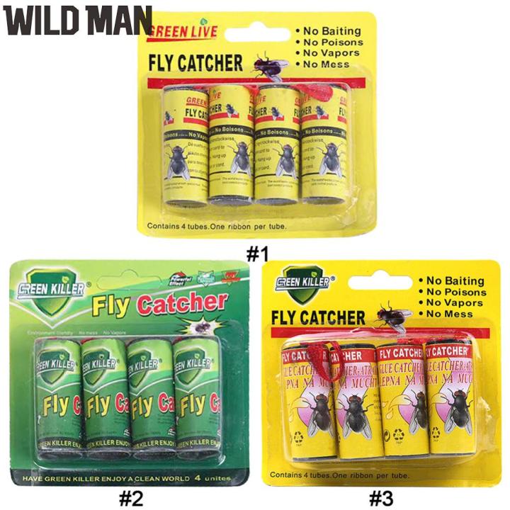 แถบแมลงสัตว์รบกวนแมลงวันแถบกาวจับแมลงวันแบบสองด้านแถบเครื่องดักแมลงวัน ...