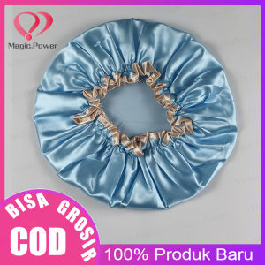 Shower Cap Premium Topi Mandi Waterproof Tebal Anti Air Bahan Polyster Topi Dewasa Anak Anak Penutup Pelindung Rambut Kepala Saat Mandi Keramas