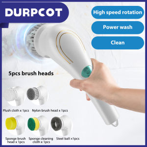 Handheld kitchen household dishwasher brush pot ladle god tool multifunctional cleaning electric cleaning brush 5 heads