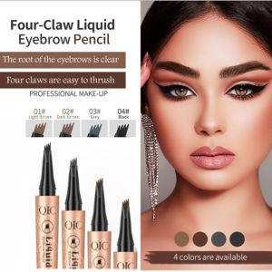 【Sweat-proof and Smudge-proof】Four-Pronged 3D Microblade Waterproof Eyebrow Pen Longwear Eyebrow Liner Sweat Proof Natural Stroke Definition Easy Apply For Beginners