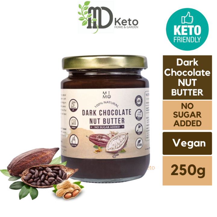 [MD Keto] Mimo Dark Chocolate peanut butter 250g spread Natural, Low
