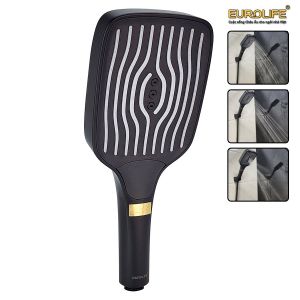 Bộ tay dây sen 3 chức năng chảy nhựa ABS mạ đen Eurolife EL-125SH-D