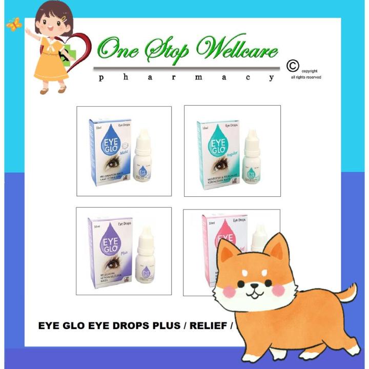 EYE GLO EYE DROPS PLUS RELIEF REGULAR MOIST 10ML | Lazada